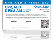 CPR, AED & First Aid Certification